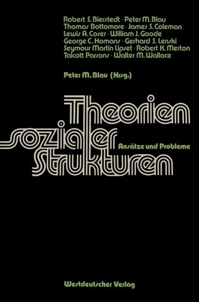 Theorien sozialer Strukturen (eBook, PDF)