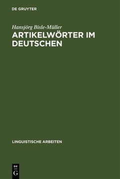 Artikelwörter im Deutschen (eBook, PDF) - Bisle-Müller, Hansjörg