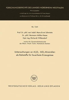 Untersuchungen an Al2O3 · SiO2-Mineralien als Rohstoffe für feuerfeste Erzeugnisse (eBook, PDF) - Schwiete, Hans-Ernst