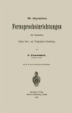 Die allgemeinen Fernsprecheinrichtungen der Deutschen Reichs-Post- und Telegraphen-Verwaltung (eBook, PDF)