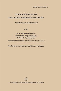 Cover Die Bewetterung chemisch modifizierter Wollgarne (eBook, PDF)