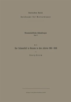 Cover Der Schneefall in Hessen in den Jahren 1901-1930 (eBook, PDF)