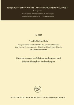 Untersuchungen an Silicium-methylenen und Silicium-Phosphor-Verbindungen (eBook, PDF) - Fritz, Gerhard