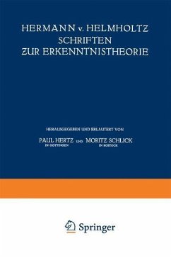 Cover Hermann v. Helmholtz Schriften zur Erkenntnistheorie (eBook, PDF)