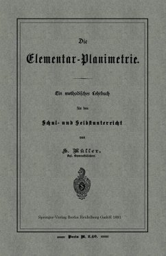 Die Elementar-Planimetrie (eBook, PDF) - Müller, H.