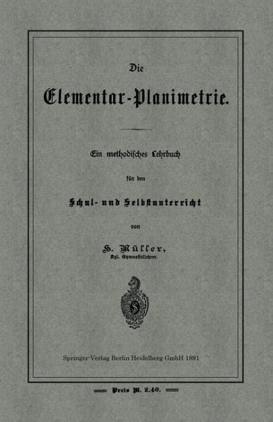 Die Elementar-Planimetrie (eBook, PDF) Die Elementar-Planimetrie (eBook, PDF)