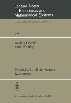 Optimality in Infinite Horizon Economies (eBook, PDF) - Borglin, Anders; Keiding, Hans