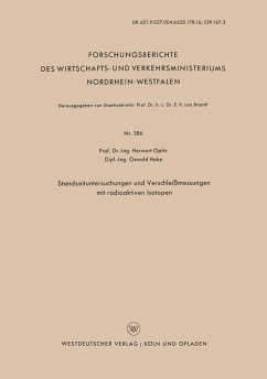 Standzeituntersuchungen und Verschleißmessungen mit radioaktiven Isotopen (eBook, PDF) - Opitz, Herwart