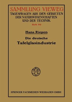 Cover Die deutsche Tafelglasindustrie (eBook, PDF)