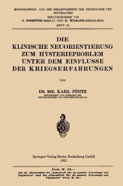 Cover Die Klinische Neuorientierung zum Hysterieproblem unter dem Einflusse der Kriegserfahrungen (eBook, PDF)