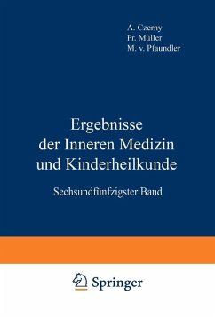 Ergebnisse der Inneren Medizin und Kinderheilkunde (eBook, PDF) - Pfaundler, M. V.; Schittenhelm, A.