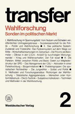 Wahlforschung: Sonden im politischen Markt (eBook, PDF) - Böhret, Carl; Brewer, Garry D.; Brunner, Ronald D.; Ehrenberg, Herbert; Liepelt, Klaus; Spiegel, Erika; Struve, Günter