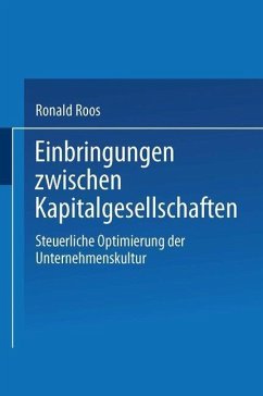 Einbringungen zwischen Kapitalgesellschaften (eBook, PDF) - Roos, Ronald