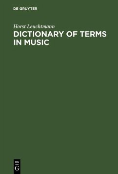 Cover Dictionary of Terms in Music / Wörterbuch Musik (eBook, PDF)
