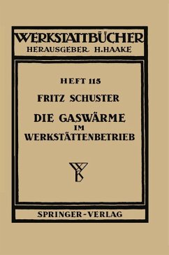 Cover Die Gaswärme im Werkstättenbetrieb (eBook, PDF)