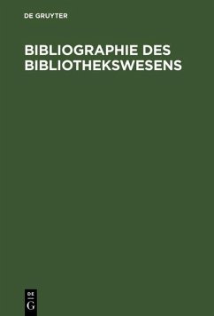 Cover Bibliographie des Bibliothekswesens (eBook, PDF)