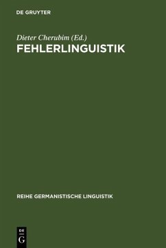 Cover Fehlerlinguistik (eBook, PDF)