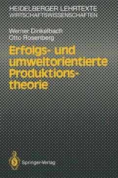 Erfolgs- und umweltorientierte Produktionstheorie (eBook, PDF) - Dinkelbach, Werner; Rosenberg, Otto