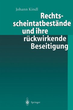 Cover Rechtsscheintatbestände und ihre rückwirkende Beseitigung (eBook, PDF)