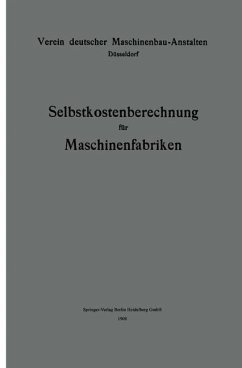 Cover Selbstkostenberechnung für Maschinenfabriken (eBook, PDF)