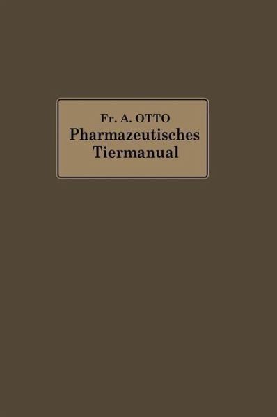 Pharmazeutisches Tier-Manual (eBook, PDF) Pharmazeutisches Tier-Manual (eBook, PDF)