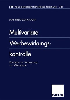 Multivariate Werbewirkungskontrolle (eBook, PDF) - Schwaiger, Manfred