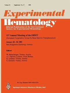 11th Annual meeting of the EBMT (eBook, PDF) - Hinterberger, W.; Barrett, A. J.; Lechner, K.; Deutsch, E.