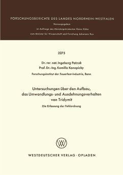 Cover Untersuchungen über den Aufbau, das Umwandlungs- und Ausdehnungsverhalten von Tridymit (eBook, PDF)