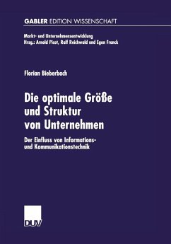 Die optimale Größe und Struktur von Unternehmen (eBook, PDF) - Bieberbach, Florian
