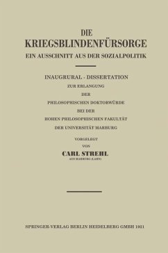 Die Kriegsblindenfürsorge (eBook, PDF) - Strehl, Carl