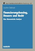 Finanzierungsleasing, Steuern und Recht (eBook, PDF)