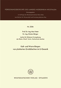 Kalt- und Warm-Biegen von plattierten Grobblechen im U-Gesenk (eBook, PDF) - Vater, Max