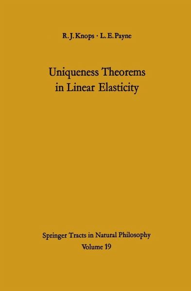 Uniqueness Theorems in Linear Elasticity (eBook, PDF)