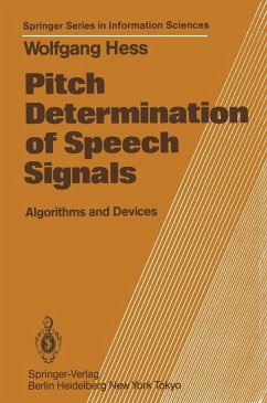 Pitch Determination of Speech Signals (eBook, PDF) - Hess, W.