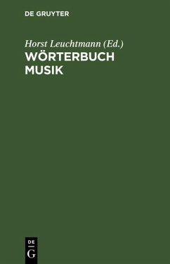 Wörterbuch Musik (eBook, PDF)