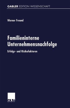 Familieninterne Unternehmensnachfolge (eBook, PDF) - Freund, Werner