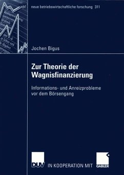 Zur Theorie der Wagnisfinanzierung (eBook, PDF) - Bigus, Jochen