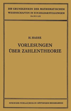 Vorlesungen über Zahlentheorie (eBook, PDF) - Hasse, Helmut