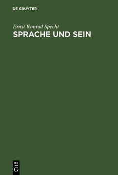 Sprache und Sein (eBook, PDF) - Specht, Ernst Konrad