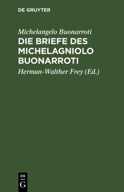 Cover Die Briefe des Michelagniolo Buonarroti (eBook, PDF)
