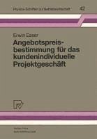 Cover Angebotspreisbestimmung für das kundenindividuelle Projektgeschäft (eBook, PDF)