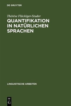 Quantifikation in natürlichen Sprachen (eBook, PDF) - Flückiger-Studer, Thérèse