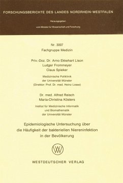 Cover Epidemiologische Untersuchung über die Häufigkeit der bakteriellen Niereninfektion in der Bevölkerung (eBook, PDF)