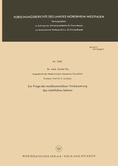 Zur Frage der medikamentösen Verbesserung des nächtlichen Sehens (eBook, PDF) - Dix, Ursula