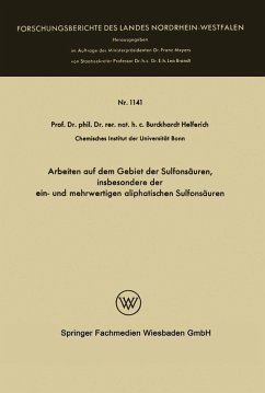 Arbeiten auf dem Gebiet der Sulfonsäuren, insbesondere der ein- und mehrwertigen aliphatischen Sulfonsäuren (eBook, PDF) - Helferich, Burckhardt