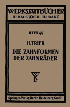 Die Zahnformen der Zahnräder (eBook, PDF) - Trier, Hermann