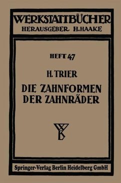 Cover Die Zahnformen der Zahnräder (eBook, PDF)