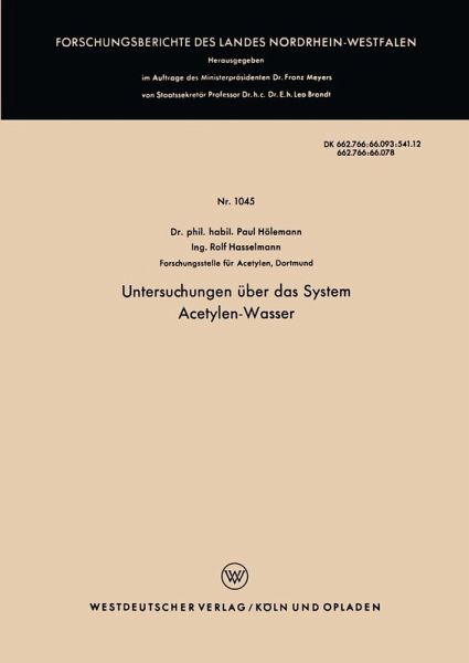 Untersuchungen über das System Acetylen-Wasser (eBook, PDF)