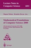 Mathematical Foundations of Computer Science 2000 (eBook, PDF)