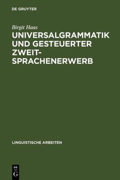 Cover Universalgrammatik und gesteuerter Zweitsprachenerwerb (eBook, PDF)